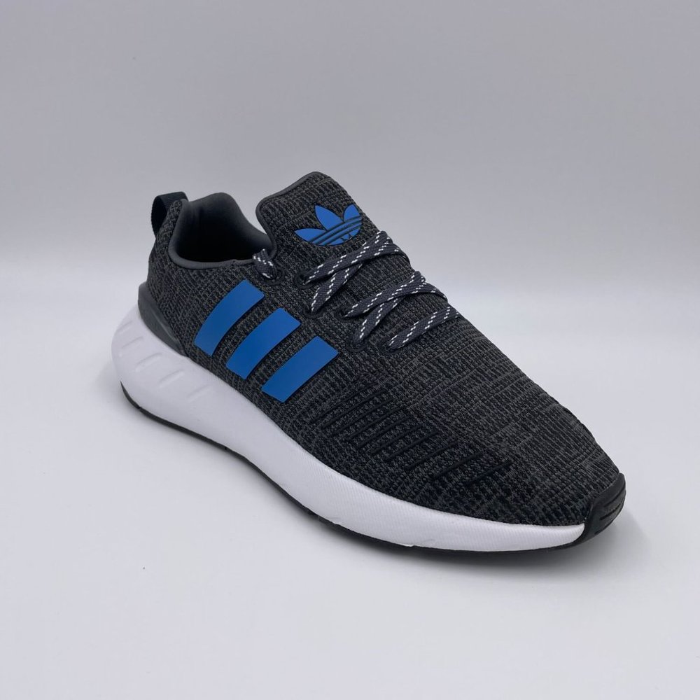 adidas Swift Run 22 Black / Blue Womens Shoes - Picture 7 of 8